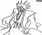 Kenpachi Zaraki, um personagem de Bleach, um Shinigami poderoso e imponente, uma alma que luta contra os Hollows no mundo real