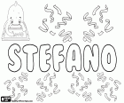 Stefano, nome italiano para menino, variante de Stefanio, derivado do nome grego Stephanos, seu significado é coroa