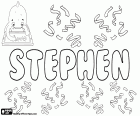 Stephen, nome próprio masculino em inglês, variante de Steven, nome de origem grega, derivada de Stephanos