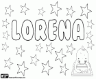Lorena, nome próprio feminino usado em línguas diferentes. Lorena, variante do nome francês Lorraine, em espanhol, Português, italiano e croata, tem sua origem na região francesa de mesmo nome. Lorena, variante de Lauren, nome inglês para garota que corresponde a Lourença