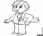 Um técnico de construção, um engenheiro, um arquiteto ou um engenheiro com planos em rolos sob o braço e o capacete na cabeça. Todos os técnicos envolvidos na construção trabalham tanto no escritório e no canteiro de obras
