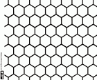 Uma malha composta de hexágonos regulares, a geometria base de favos de mel