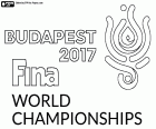 O logotipo de Budapeste 2017 Campeonato Mundial de Esportes Aquáticos. O Campeonato Mundial da FINA é realizado em Budapeste, Hungria, de 14 a 30 de julho de 2017
