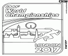 O logotipo do Campeonato do mundo de atletismo Londres 2017, organizado pela IAAF na capital britânica de 4 a 13 de agosto de 2017