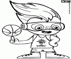 Sam Dunk é o mascote do EuroBasket de 2017. Sam Dunk é um super-herói de basquete, um personagem criado pela imaginação de um jovem rapaz que é um grande fã de basquete