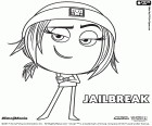 Jailbreak ou Rebelde, um personagem do filme sobre os emojis. Jailbreak é um hacker emoji, um pirata informático