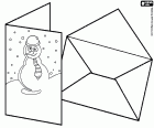 O envio postal de cartões para as férias de Natal ter sido uma tradição em muitos países do mundo por muitos anos. Os projetos de cartões são variados, que vão desde os temas cristãos a motivos decorativos abstratos, passando a inspiração invernal como este com um boneco de neve