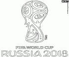 O logotipo oficial da Copa do mundo FIFA da Rússia 2018