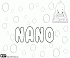 Nano, nome em espanhol, diminutivo de Fernando. Nano, nome para menino em gronelandês, seu significado é urso. Nano, nome japonês de menina. Nano, nome feminino em irlandês, diminutivo de Honora