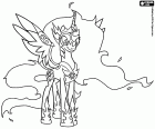 Daybreaker, a forma mal e corrompido de princesa Celestia, um unicórnio de My Little Pony