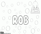 Rob, nome para menino em inglês e holandês, diminutivo de Robert. Também de outros nomes masculinos como Robin ou Robyn