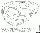 Logo da equipe nacional de rugby dos EUA, conhecido pelo apelido The Eagles, as águias