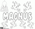 Magnus, nome para menino popular em especial em países escandinavos, tais como Sweden, Noruega e Dinamarca. Magnus em latim significa grande