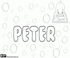 Peter, nome masculino de origem grega, derivado de Petros, usado em muitas línguas como inglês, alemão, holandês, sueco, norueguês, dinamarquês, esloveno e eslovaco. Péter é o nome em húngaro