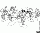 Os cinco principais personagens de Codename: Kids Next Door, KND A Turma do Bairro, um grupo de cinco crianças de dez anos usando codinomes, Numbuh 1 para Numbuh 5