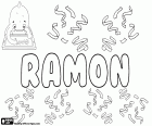 Ramón, nome masculino em espanhol, derivado do nome germânico Raginmund como Raimundo. Ramon, nome para menino em catalão, como Raimon