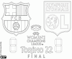 A final da UEFA Women's Champions League 2021-2022 entre FC Barcelona e Olympique Lyonnais, sábado, 21 de maio de 2022, no Juventus Stadium em Turim, Itália
