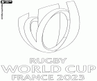 Logo da Copa do Mundo de Rugby 2023 que acontece na França de 8 de setembro a 28 de outubro de 2023