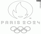 Logotipo dos Jogos Olímpicos de Verão de 2024 serão realizados de 26 de julho a 11 de agosto de 2024 em Paris, capital da França