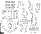 O Barça manteve o título da UEFA Women's Champions League na temporada 2023-2024, depois de vencer o Olympique Lyonnais pela primeira vez, por 2-0, com golos de Aitana Bonmatí e Alexia Putellas sob o comando do treinador Jonathan Giráldez. Este é o terceiro título conquistado pelo Barça na principal competição europeia. Na terceira final disputada contra o clube de Lyon, a mais repetida da história, os jogadores do Barça conseguiram a vitória quebrando o domínio absoluto dos jogadores franceses 