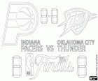 As Finais da NBA de 2025 colocam o Indiana Pacers contra o Oklahoma City Thunder em uma série ao melhor de sete partidas.