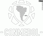 O logotipo da Conmebol, a Confederação Sul-Americana de Futebol. A Conmebol é a confederação das associações nacionais de futebol da América do Sul. A sede permanente desta instituição fica no distrito de Luque, Região Metropolitana de Assunção, Paraguai