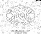 desenho de Bayern, campeão da Bundesliga 2025-2026 para colorir