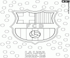 desenho de FC Barcelona, campeão 2025-2026 para colorir
