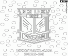desenho de Lech Poznan, campeão 2025-2026 para colorir
