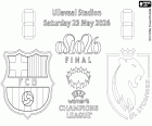 desenho de FC Barcelona - OL Lyonnes, final 2026 para colorir