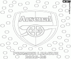 desenho de Arsenal, Premier League 2025-2026 para colorir