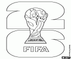 desenho de Logo da Copa do Mundo FIFA 2026 para colorir