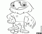 desenho de Clutch, mascote da Copa do Mundo dos EUA para colorir