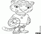 desenho de Zayu, mascote Copa do Mundo México 2026 para colorir
