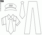 desenho de Uniforme de Piloto de Avião para colorir