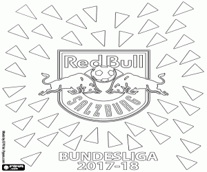desenho de Red Bull Salzburg, Bundesliga 2017-18 para colorir