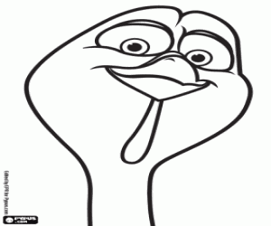 desenho de Reggie o peru para colorir