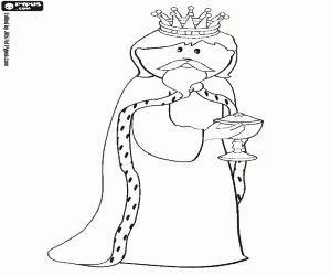 desenho de O Rei Gaspar e seu dom para colorir