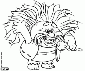 desenho de Rei Peppi com um chocalho para colorir