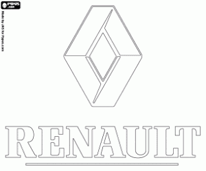 desenho de Renault, emblema antiga para colorir