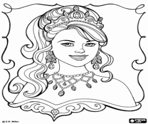 desenho de Retrato da princesa Leonora para colorir