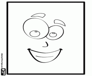 desenho de Retângulo vertical com rosto para colorir