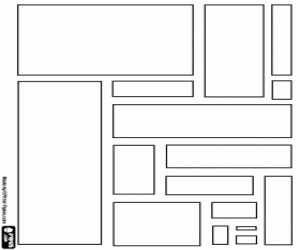 desenho de Retângulos diferentes para colorir
