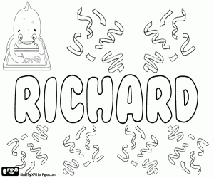 desenho de Richard, nome para menino para colorir