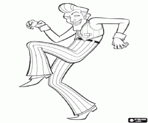 desenho de Robbie Rotten, o vilão de LazyTown para colorir