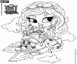 desenho de Robecca Steam, Monster High Baby para colorir