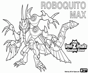 desenho de Roboquito Max, Invizimals A nova dimensão para colorir