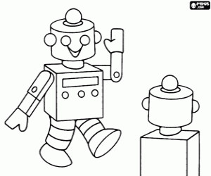 desenho de Robôs alienígenas para colorir