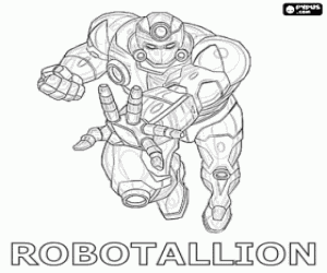 desenho de Robotallion é um robô Bakugan  para colorir