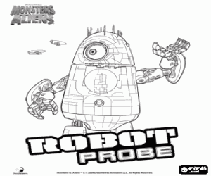desenho de O robô alien Robot Probe para colorir